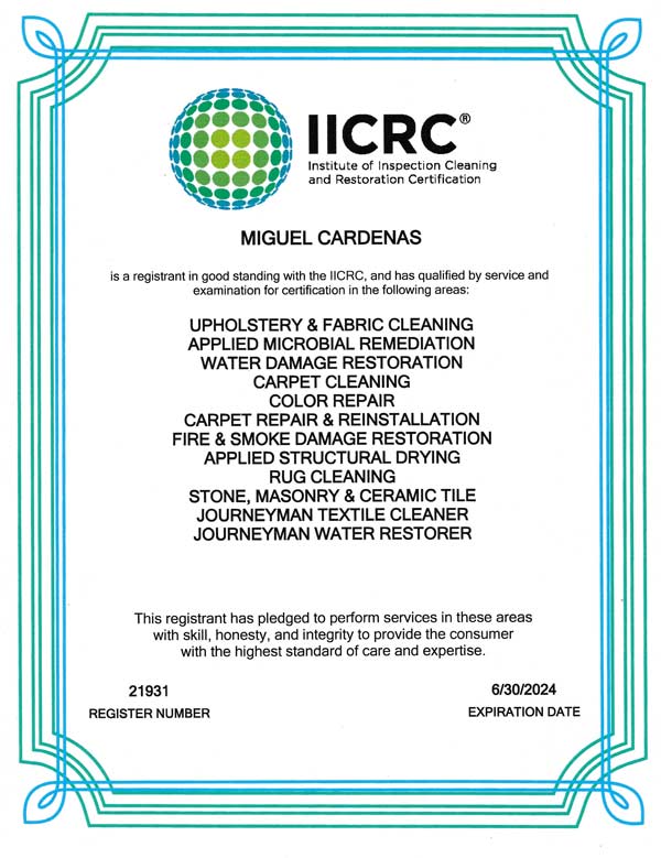 2023 IICRC Certification